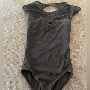 Black Bloch Leotard Size Small Keyhole Back Black